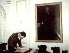 Geoff at Haberdashers' Hall abt 1986 Geoff at Haberdashers' Hall abt 1986