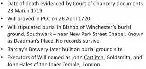 John Bankes death evidence